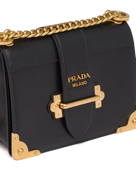 prada leather hobo bag|prada cahier shoulder bag black.